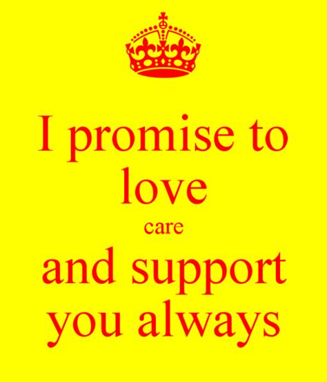 I Promise To Lovecare And Support