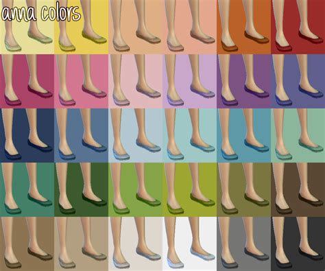 Mod The Sims Lets Dance Ballet Flats In 54 Colors