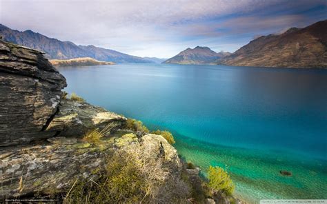 Descargar Gratis Lago Lago Azul Naturaleza Cielo Fondos De