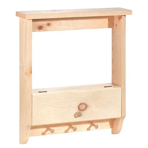 The accordion peg rack, a close relative of the wooden clothes drying rack and accordion wine rack, is widely available in both new and vintage versions, all extremely affordable too. Bathroom Shelves Unfinished Pine Peg Rack 19"W
