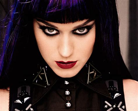 P Free Download Katy Perry Pretty Music Bonito Singer Lips Goth Hair Dark Hot