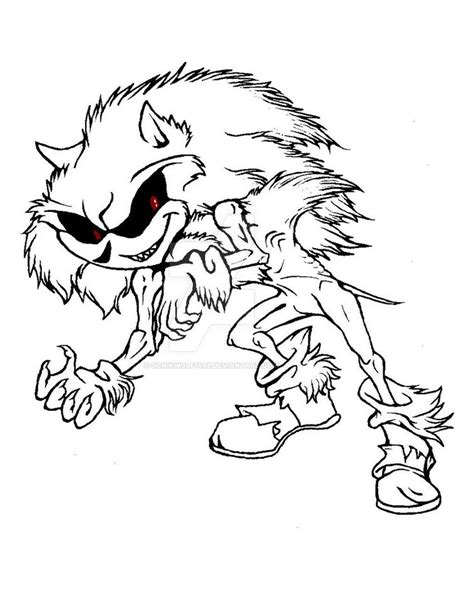 Sonic Exe Coloring Pages For Kids - Gakkou Wallpaper