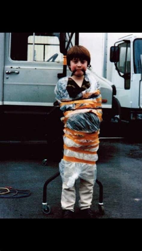 Will he be able to make any advances with them? Daniel Radcliffe tied up on the set of David Copperfield ...