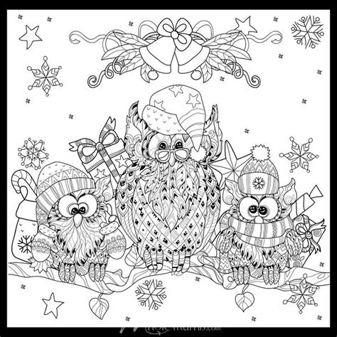 Check spelling or type a new query. Caroling Owls | Owl coloring pages, Christmas coloring ...