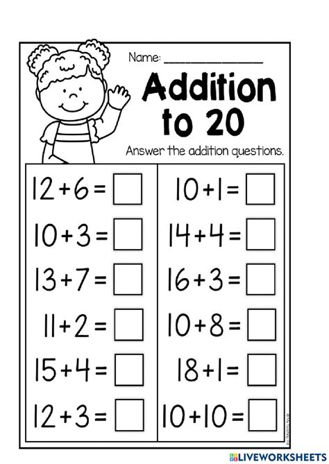 Adding And Subtracting Through 20 Worksheet Subtraction Worksheets