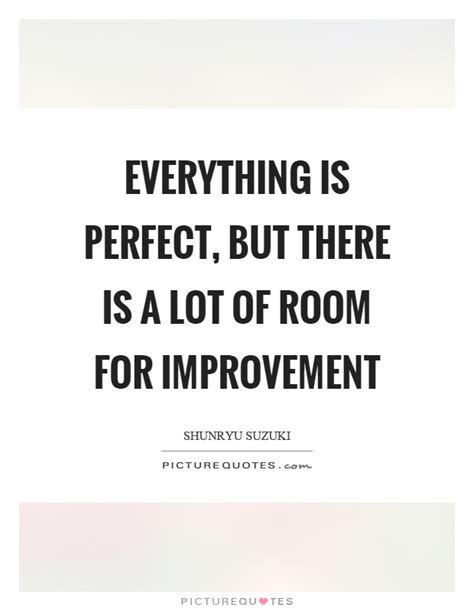 everything is perfect but there is a lot of room for improvement picture quotes