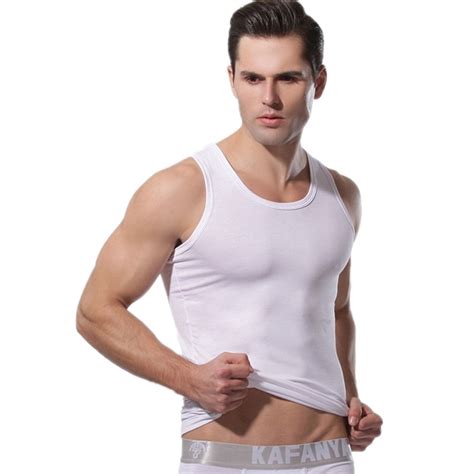 Buy Fashion Brand Summer Style Tank Tops Men Undershirts Casual Solid Color