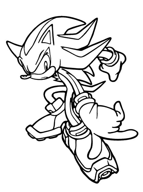 Shadow Sonic Coloring Pages Sonic Shadow Character Coloring Picture