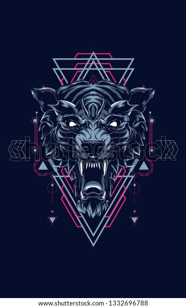 Wolf Sacred Geometry Stock Vector Royalty Free 1332696788 Shutterstock