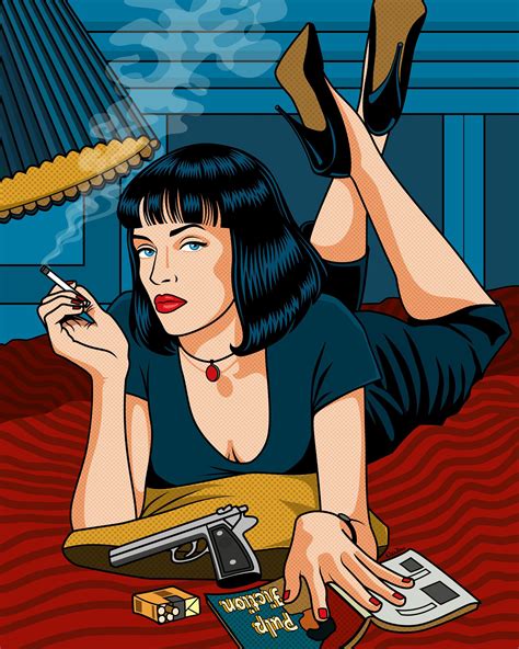 Pulp Fiction Pop Art Poster Retrocrix Retrocrix Umathurman