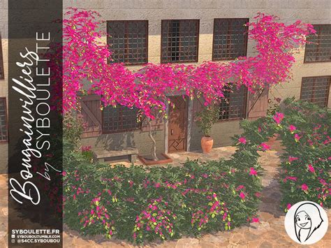 Bougainvilliers Tree Flower Cc Sims 4 Syboulette Custom Content For