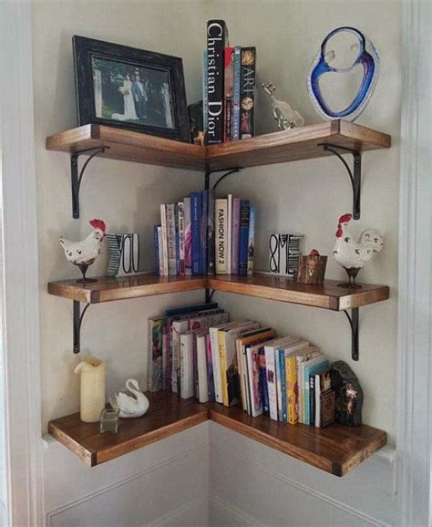 Go one further by arranging to have inset shelves in the same bedroom corner, providing you with somewhere to. Corner Shelf w/ Herringbone Design | Corner shelf design ...