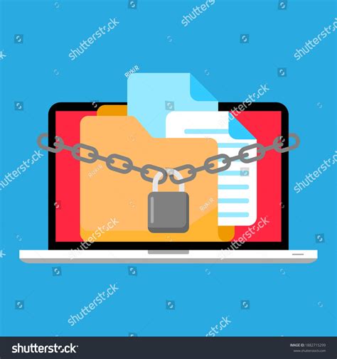 Document File Folder Has Been Locked Vector: Over 2 Royalty-Free