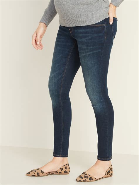 Maternity Front Low Panel Rockstar Super Skinny Jeans Old Navy