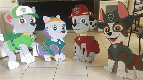 Paw Patrol Character Party Prop Standup Cutout Etsy
