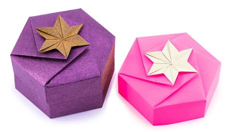 Origami Hexagonal Gift Box Tutorial Paper Kawaii Origami Box My Xxx