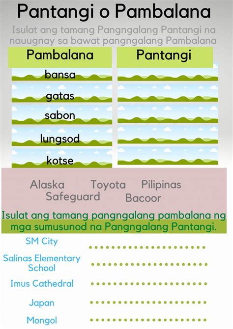 Pantangi Pambalana Interactive Worksheet Live Worksheets