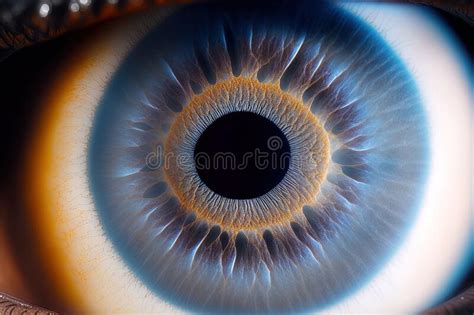 Closeup Of A Blue Eyes Iris Pupil Stock Illustration Illustration Of