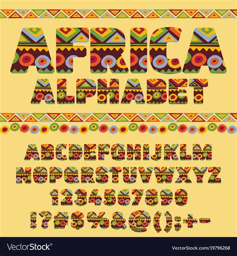 Ethnic African Alphabet Royalty Free Vector Image