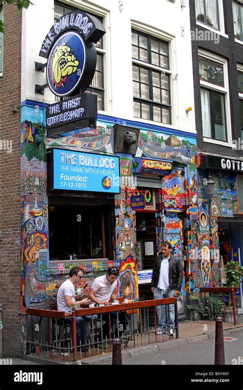 The Bulldog The First Coffee Shop In Amsterdam Holland Stock Photo