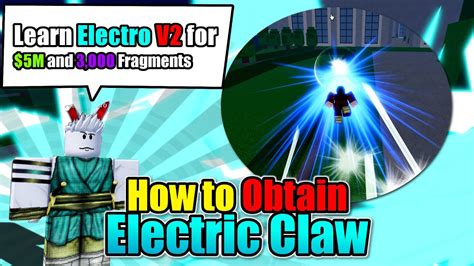 How To Get Electric Claw In Blox Fruits Electro V2 Youtube