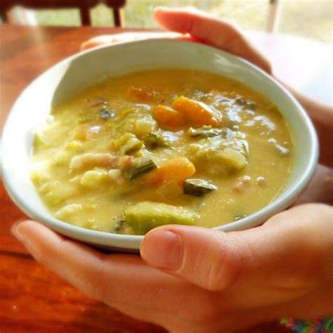 This cream of zucchini soup recipe is a great way to use up your garden zucchini. Creamy Bacon and Vegetable Soup - Use Up Your Leftovers ...