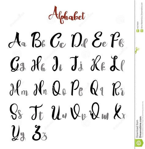 Resultado De Imagen Para Alfabeto Caligrafía Tipos De Letras