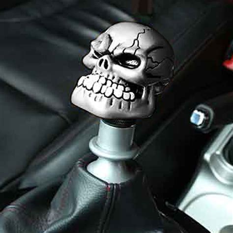 M8 M10 M12 Car Silver Manual Skull Head Gear Shift Knob Gear Stick
