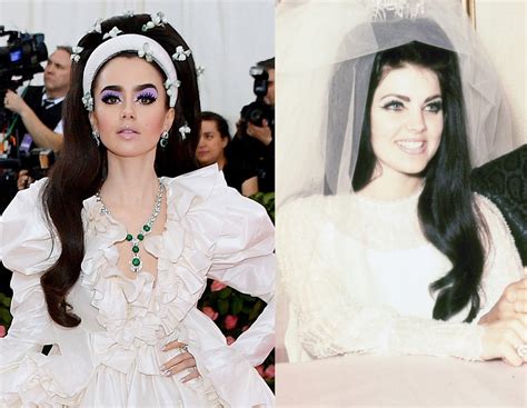 Lily Collins Channels Priscilla Presley On Her Wedding Day To Elvis At