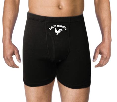 Custom Personalized Boxers Cock Owner Mens Underwear Funny Etsy