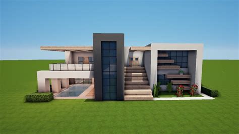 Minecraft modernes haus bauplan : Minecraft Hauser Zum Nachbauen Einfach Mit GROßES MODERNES ...