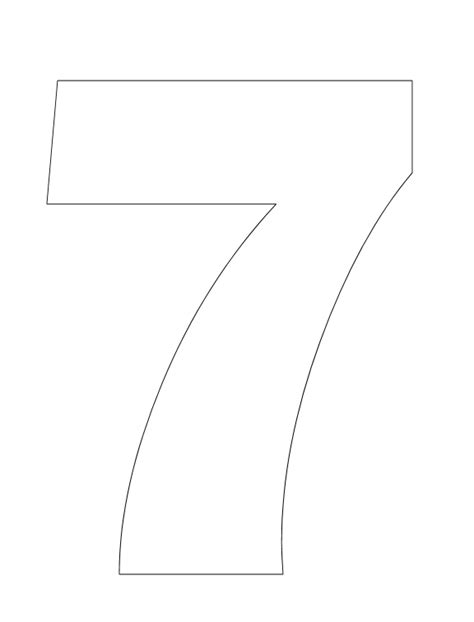 Printable Number 7 Outline Printable Numbers Free Printable Numbers Images