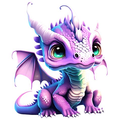 Beautiful Baby Dragon Purple · Creative Fabrica