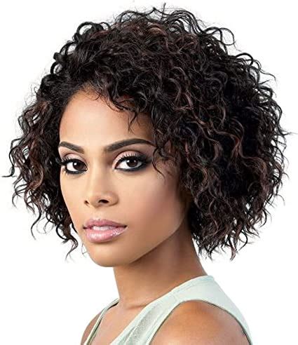 Short Curly Human Hair Wigs For Black Women UDU None Lace Front Wig For African American Women