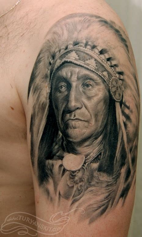 Indian Chief By Oleg Turyanskiy Tattoonow