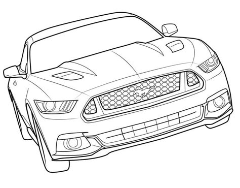 Printable Ford Mustang Coloring Page - Free Printable Coloring Pages
