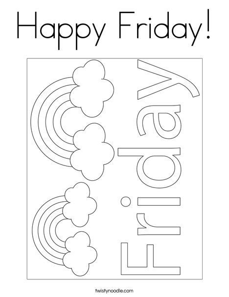 Its Friday Coloring Page
