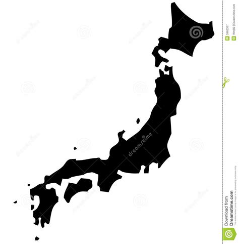 Japan map shaped from origami birds. Japan Map Royalty Free Stock Photography - Image: 5962367