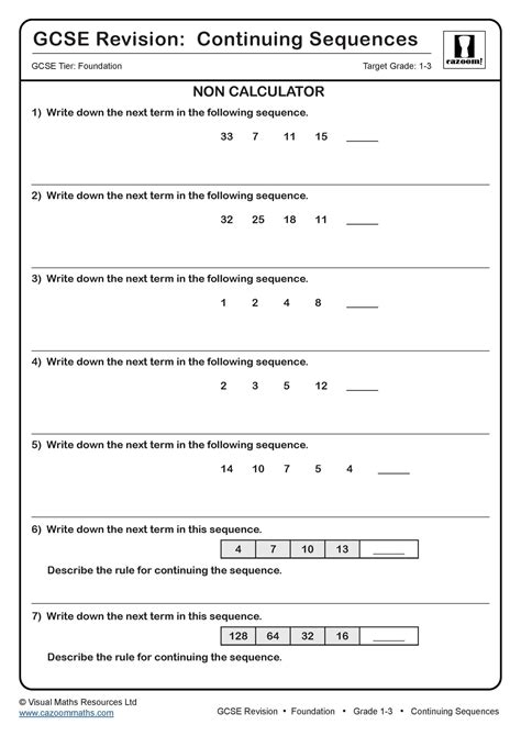 Gcse Maths Revision Worksheets Excellent Resources For Gcse Revision