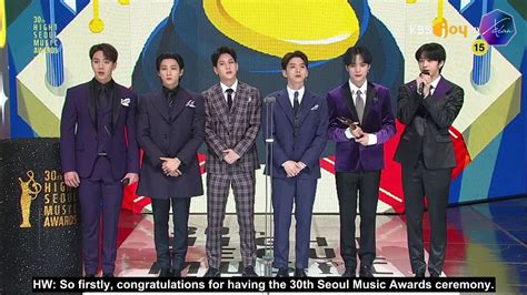 Eng Sub 210131 Monsta X 30th Seoul Music Awards Bosang Award Youtube