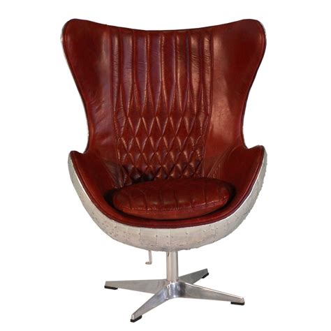 Retro Steel Backed Egg Shaped Chair