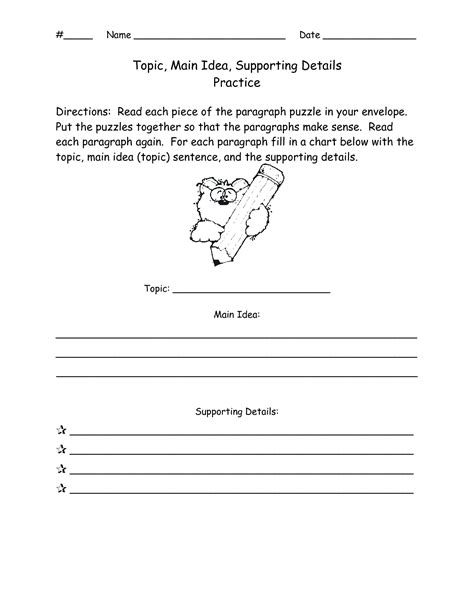 10 Main Idea And Supporting Details Worksheets Pdf
