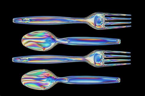 Photoelastic Stress Of Forks And Spoons Photograph By Alfred Pasieka