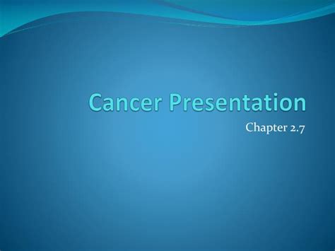Ppt Cancer Presentation Powerpoint Presentation Free Download Id