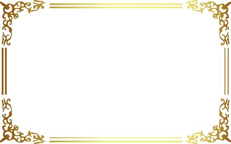 Golden Border Png Download For Photo Pictures Frame Free