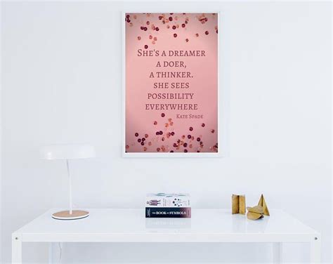 Inspiring Vibes Kate Spade Wall Art Shes A Dreamer A Doer A