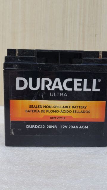 Duracell Ultra 12v 20ah Durdc12 20nb Sla Deep Cycle Agm Battery For