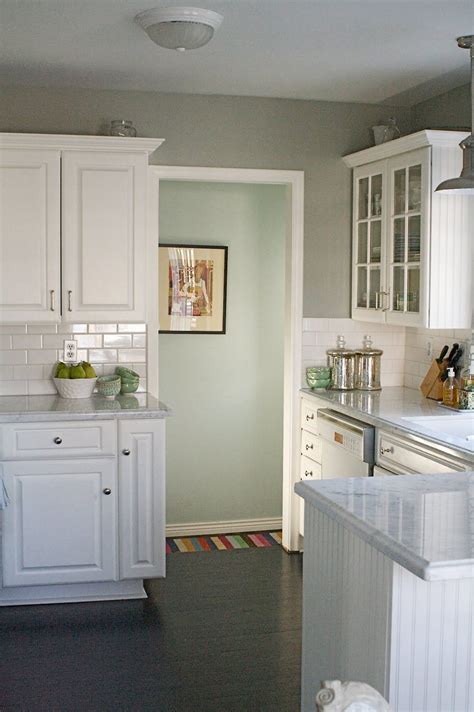 We have finished painting our kitchen cabinets! More kitchens. | Grey kitchen walls, Home kitchens, Home decor