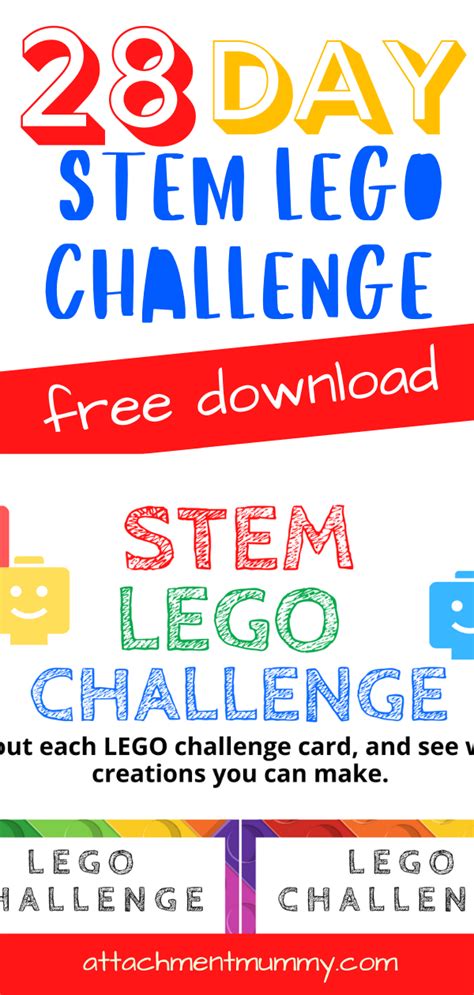 Free Lego Challenge Printable Stem Activities Printable Templates