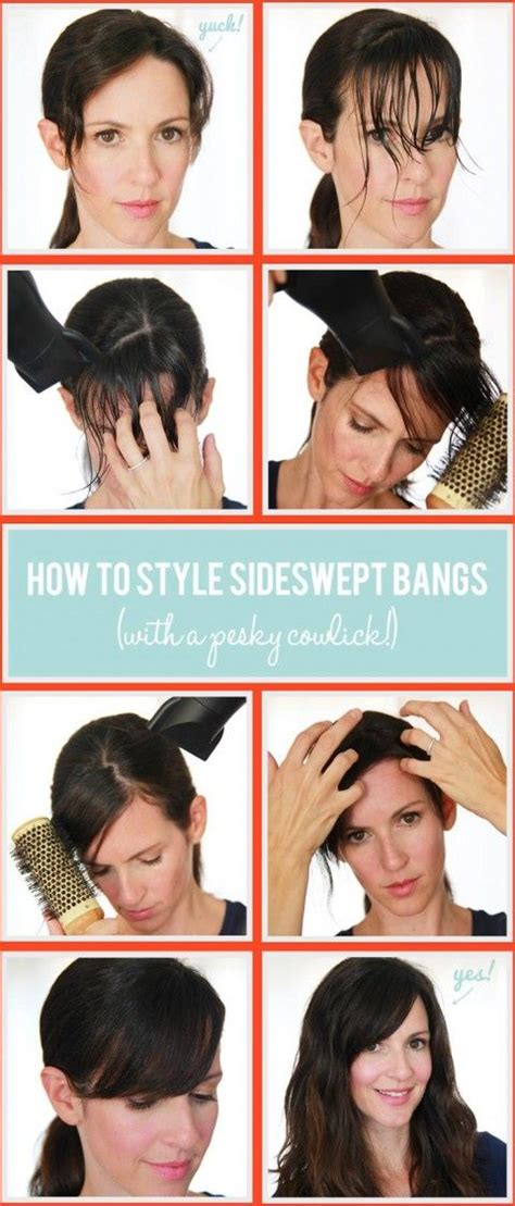 How To Style Side Swept Bangs With Cowlick Hairstyles With Bangs Cool